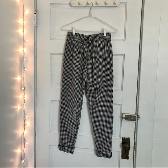 UO Tapered Plaid Checkered Mom Pants - Picture 3 of 5